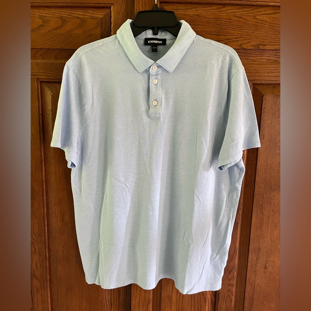 Express Moisture Wicking Pique Polo - Skylight Blue - Men’s Large (42)